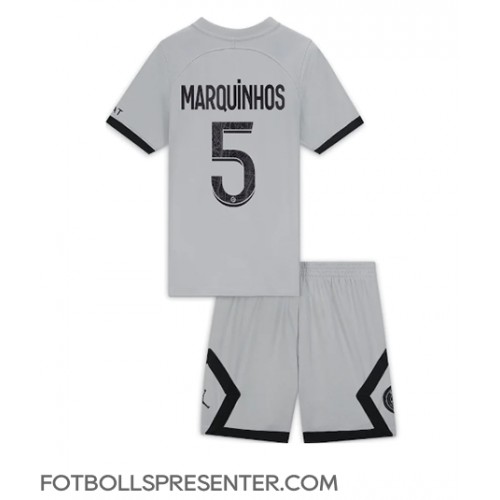 Paris Saint-Germain Marquinhos #5 Bortatröja Barn 2022-23 Kortärmad (+ korta byxor)